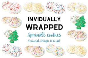 63022 Shortbread Cookie w/ Sprinkles - wrapped - 12ct